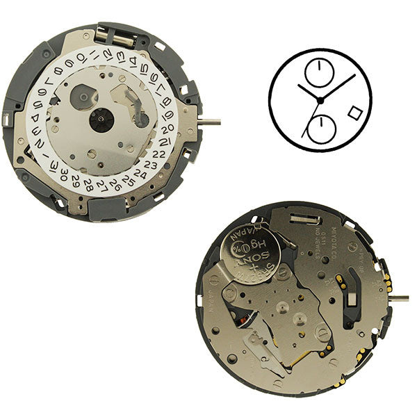 0s11 Date 4 H Miyota Watch Movement Perrin Watch Movements Perrin