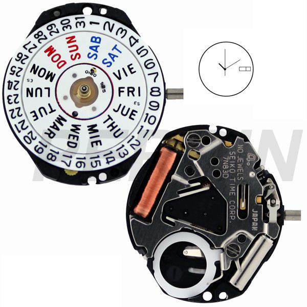 Seiko Watch Movements 7N83 40 | Seiko Watch Movements — PERRIN