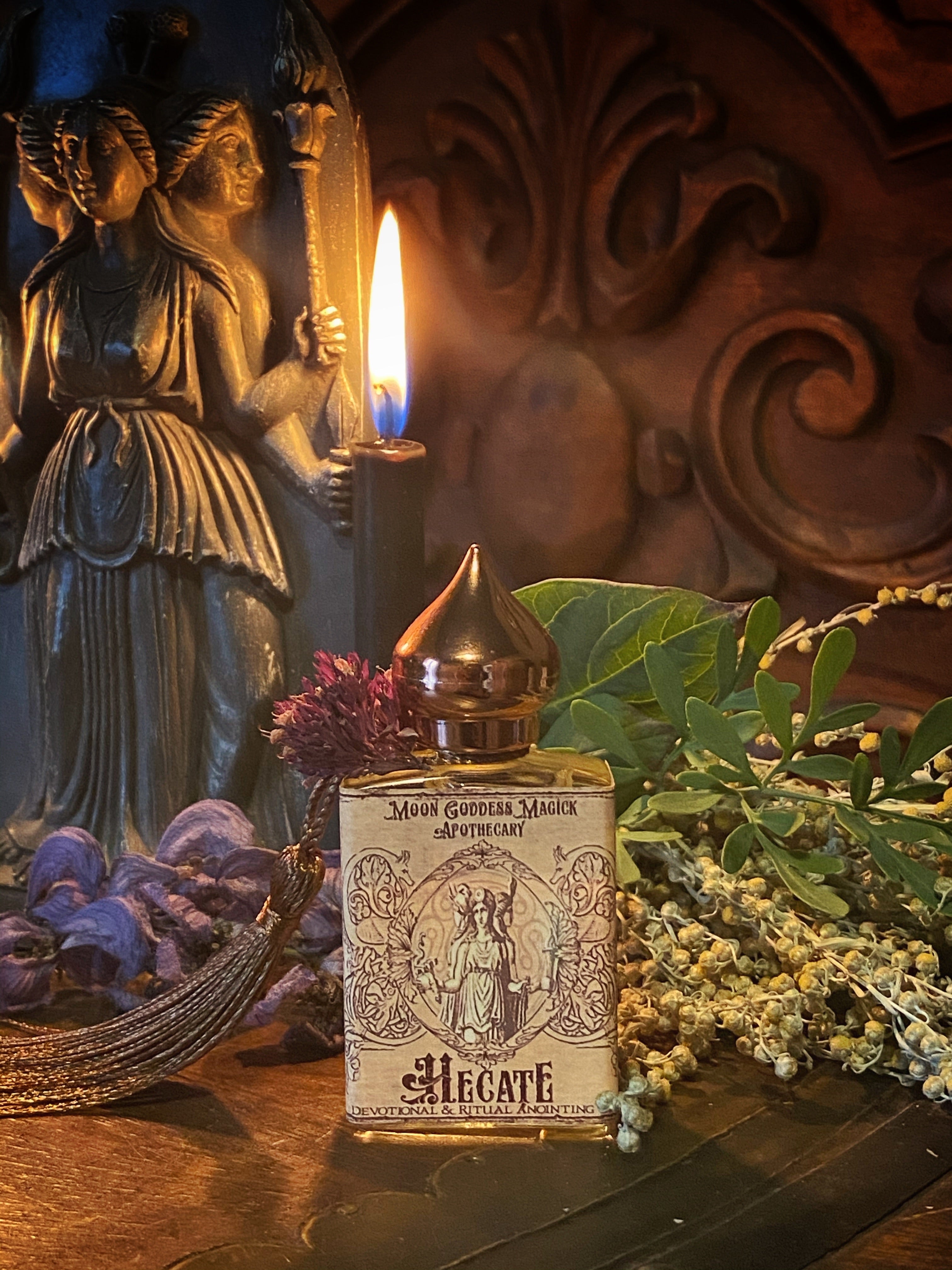 Hecate Hekate Devotional Ritual Oil Goddess Of Witchcraft Sha Moon Goddess Magick 