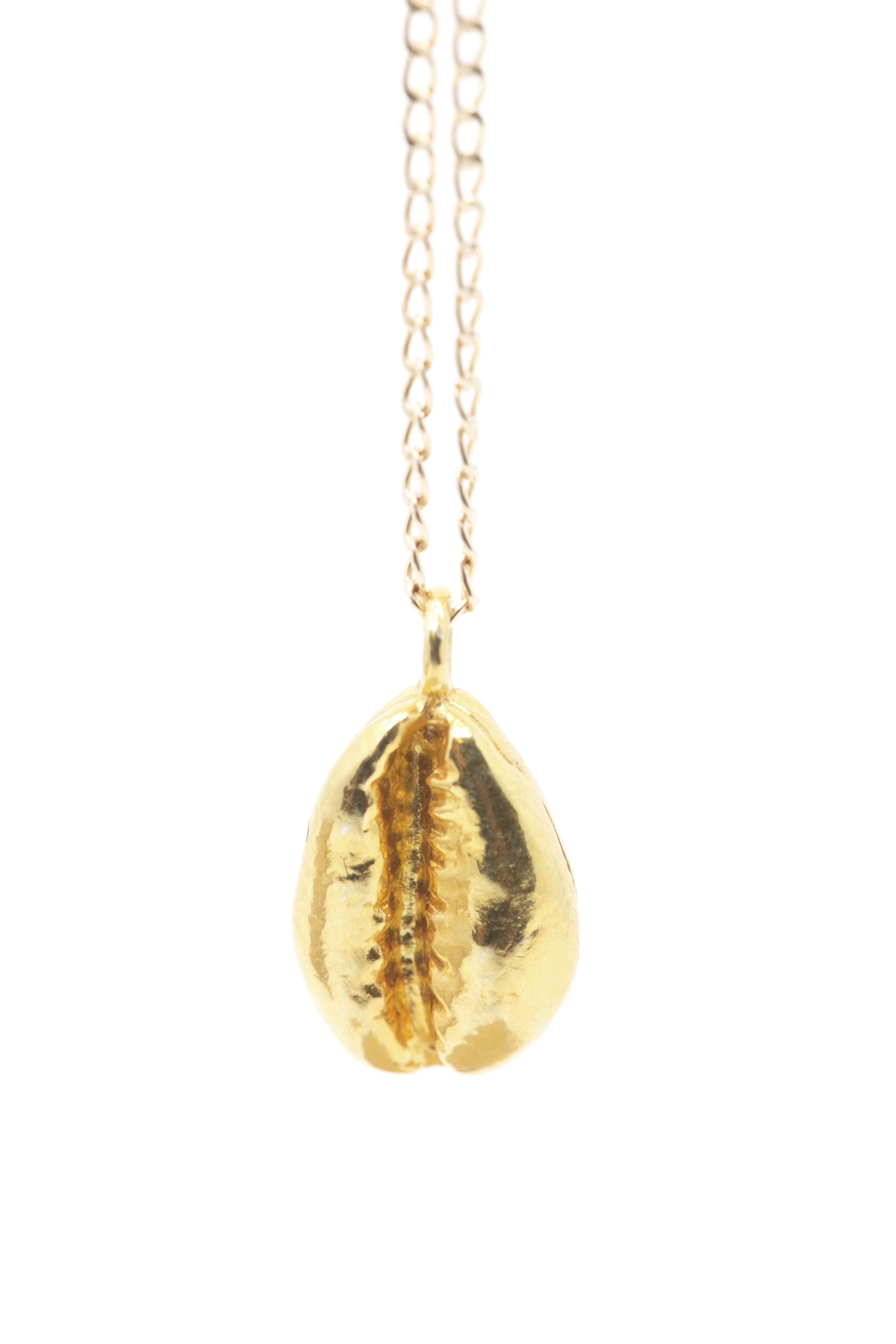 gold bean necklace