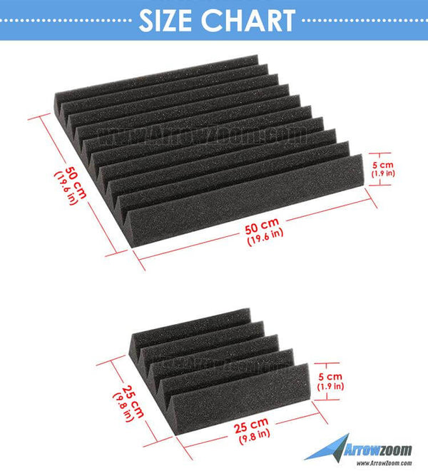 Arrowzoom Egg Crate Adhesive Backed Series Acoustic Foam - Solid Colors -  KK1219