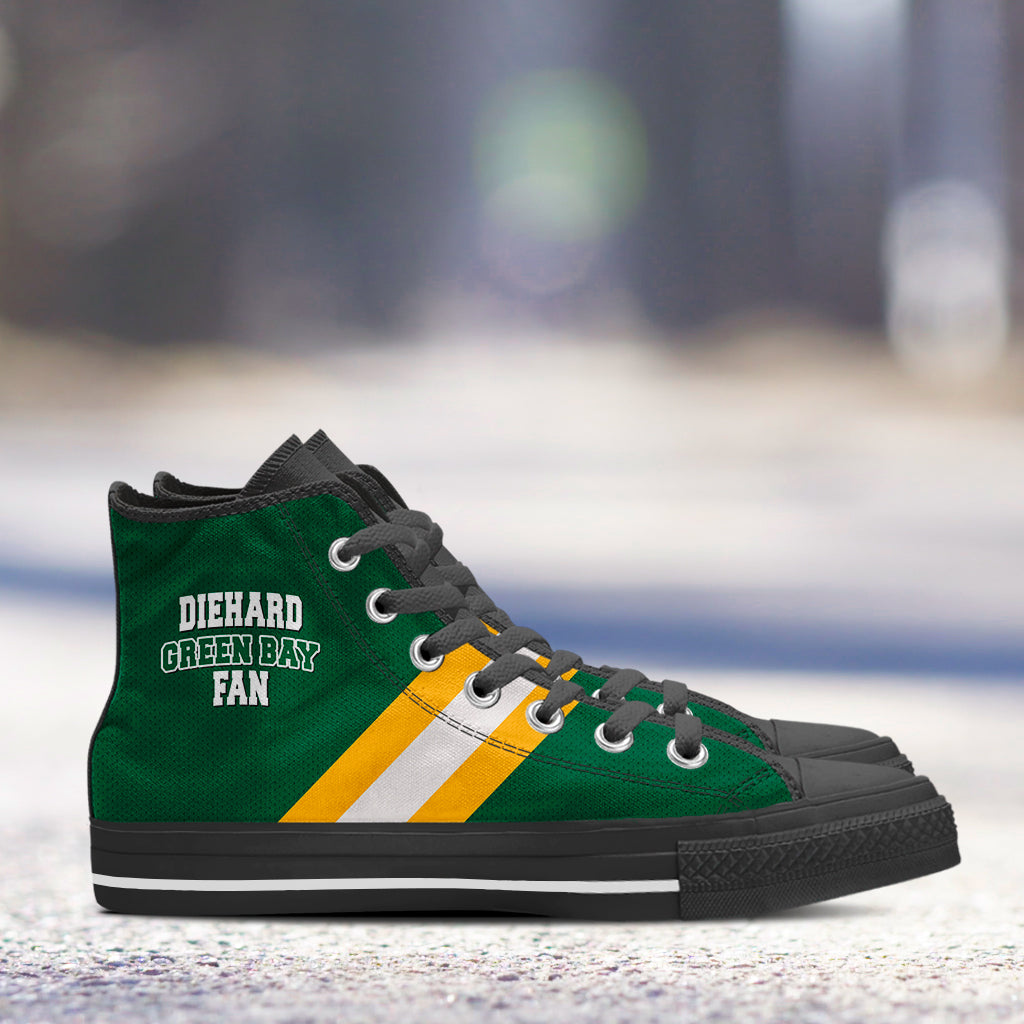green and black high tops