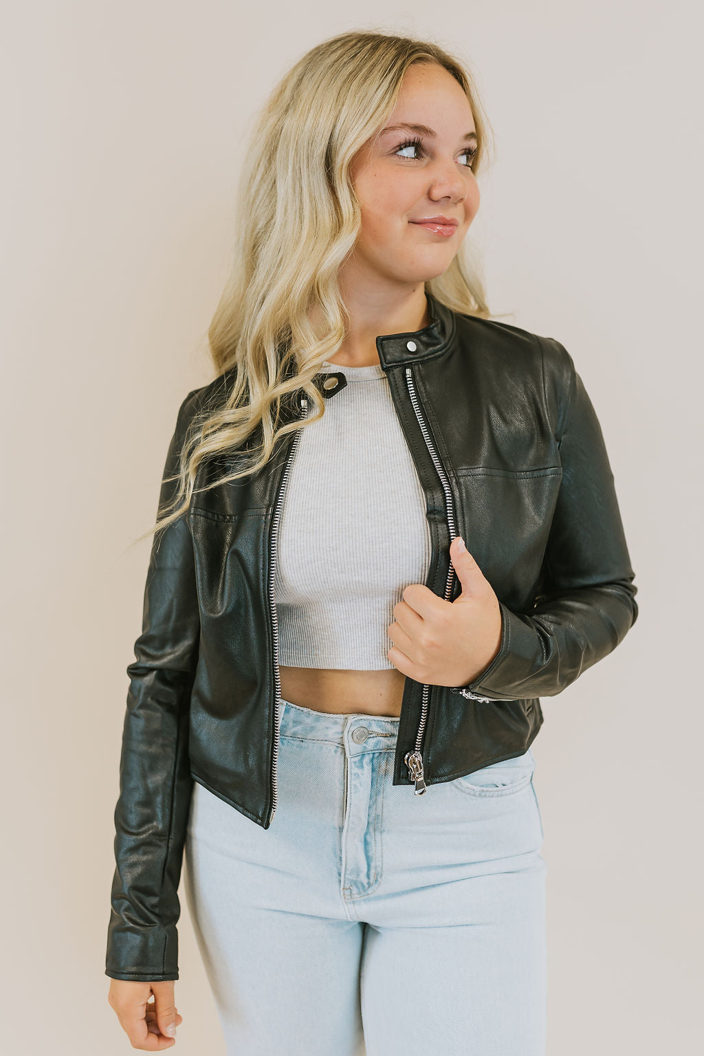 Spanx Leather Like Front Slit Skinnies – Bates Boutique