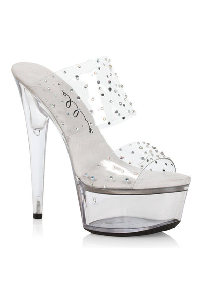 Ellie Shoes | 609-MISTY | Clear Slide  