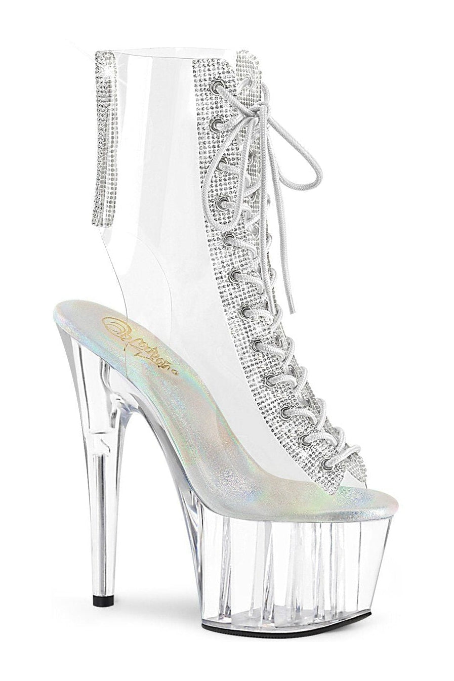 pleaser clear boots