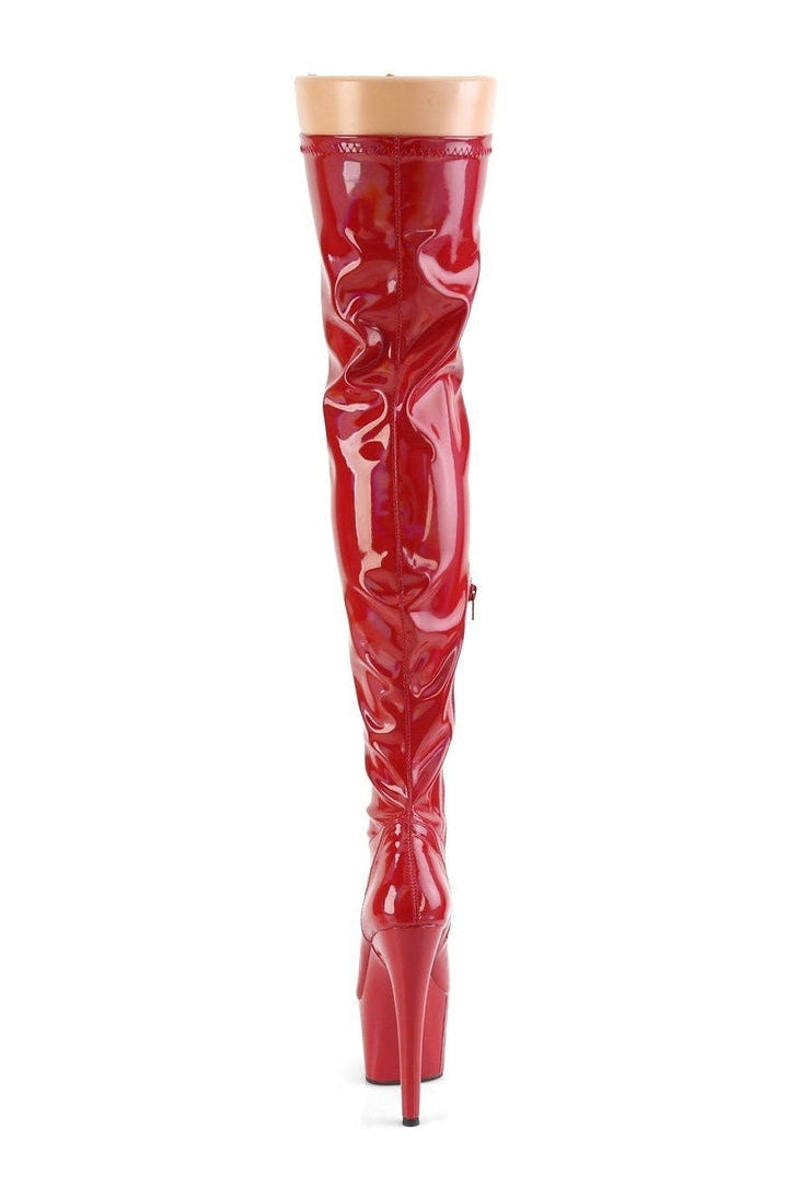 sexy red thigh high boots