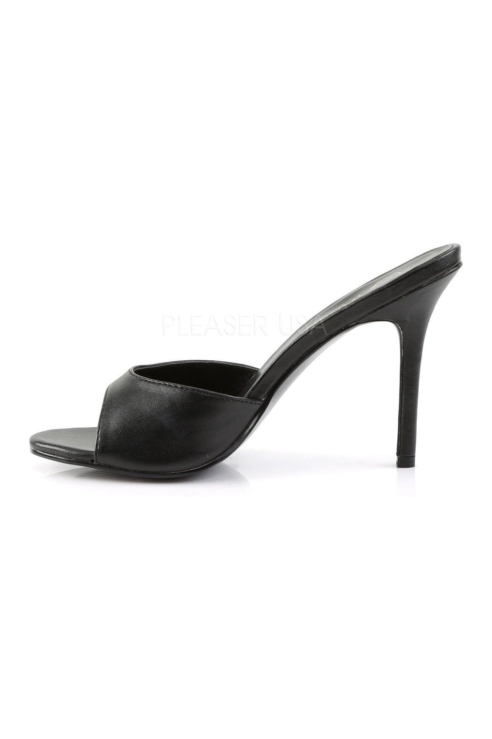 black slides with heel