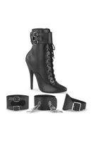 DOMINA-1023 Ankle Boot | Black Faux Leather