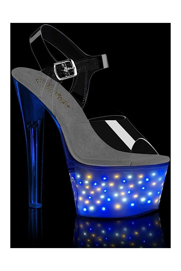 Transparent Platform High Heels Sandals | Luminous Shoes Heels Women - 6  Color Square - Aliexpress