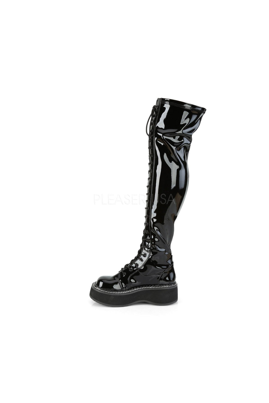 EMILY-375 | Black Demonia Thigh Boot 