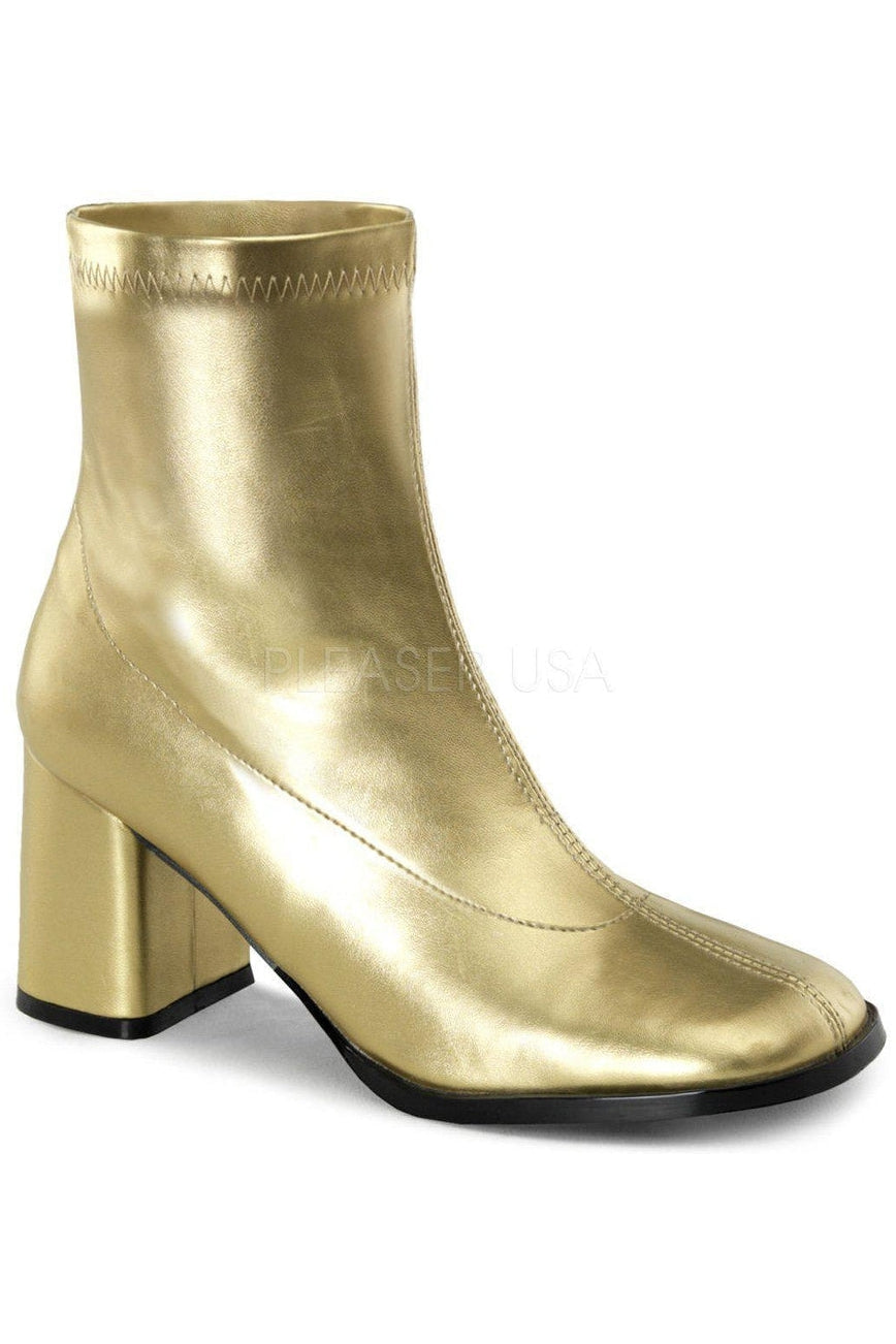 metallic gogo boots