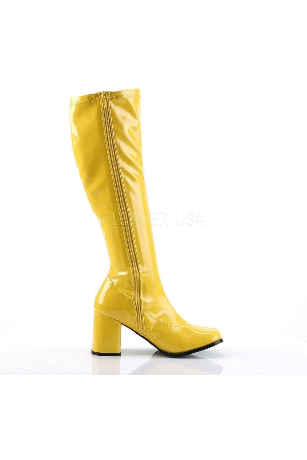 yellow gogo boots