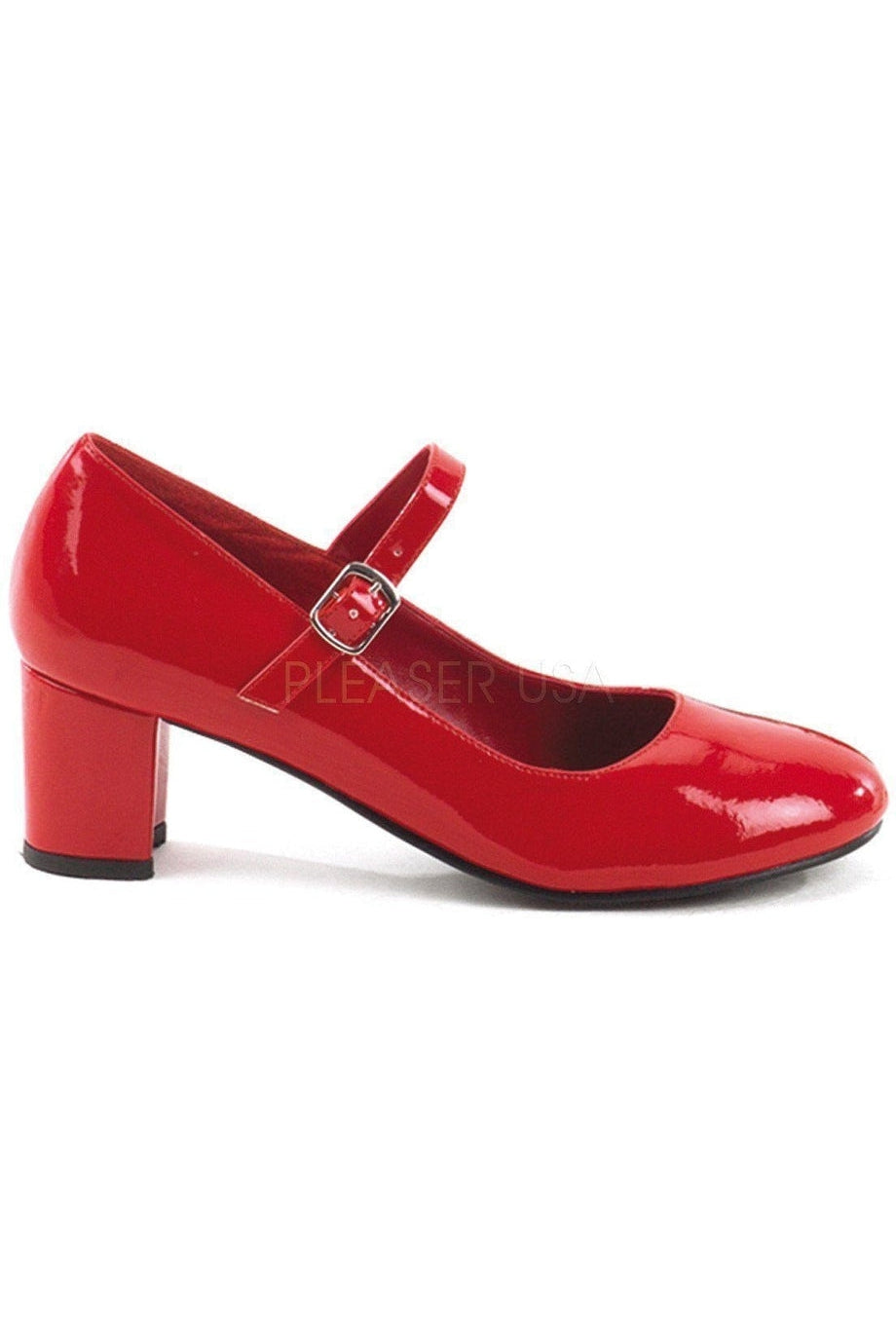 red patent school shoes