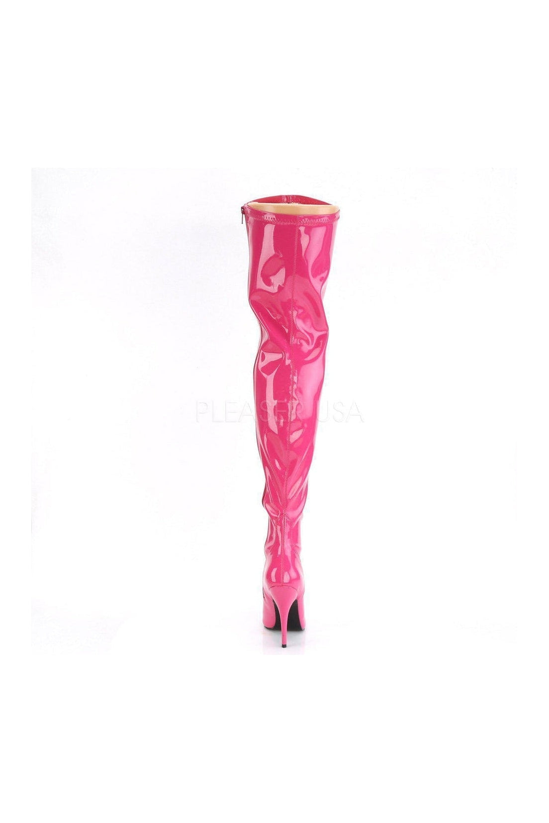 fuchsia thigh high boots