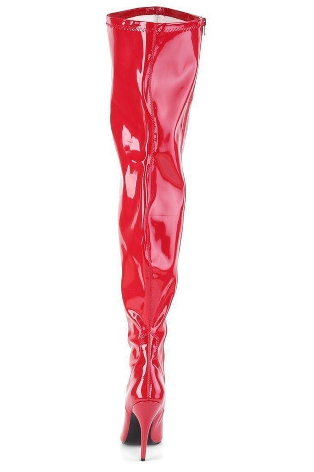 red thigh high boots wide calf