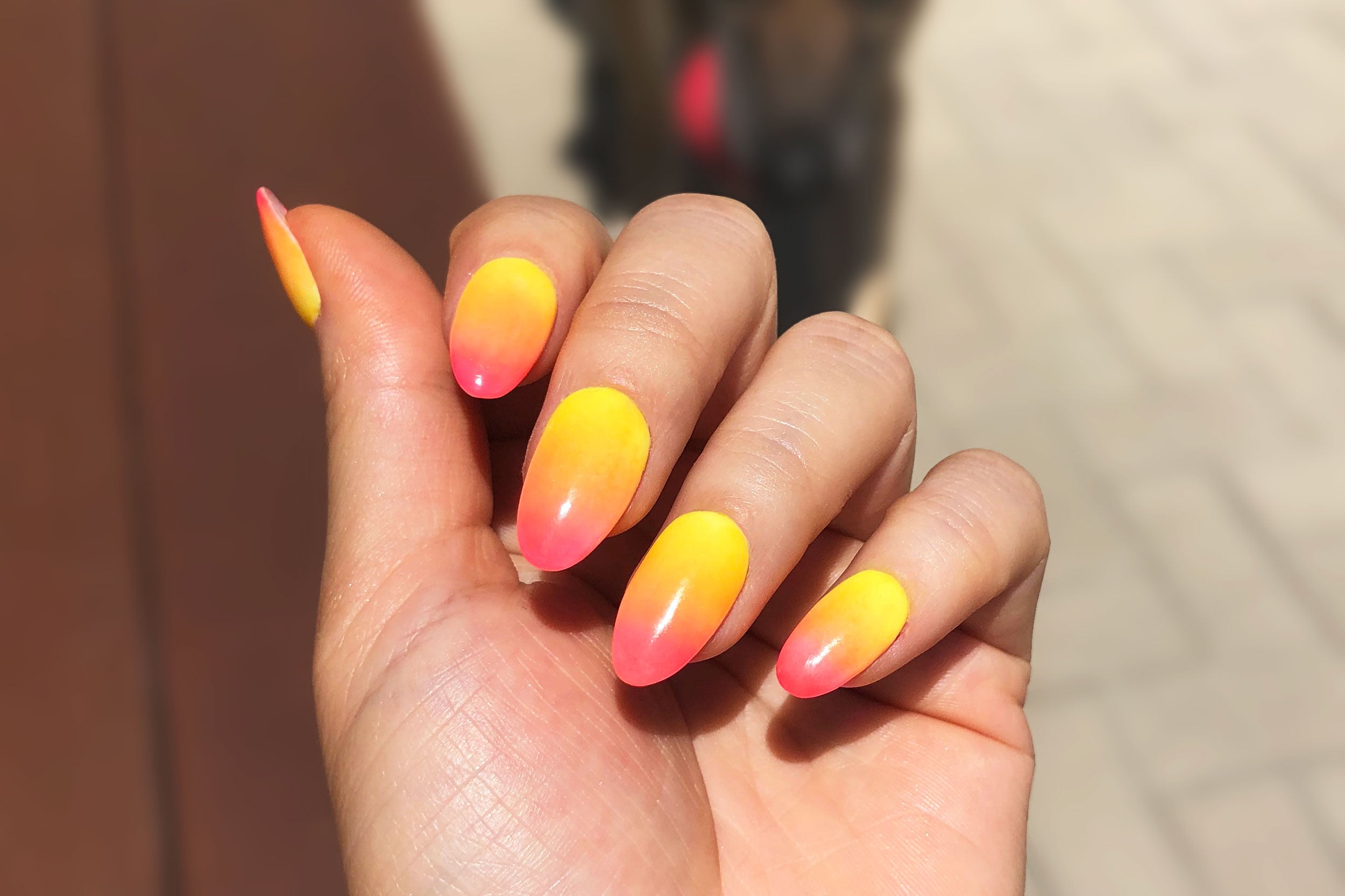 Rainbow Ombre Nails - wide 1