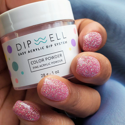 Nail Dip Powder, Glitter Color Collection, Dipping Acrylic for Any Kit or System by DipWell, Size: 1 oz, GL - 21