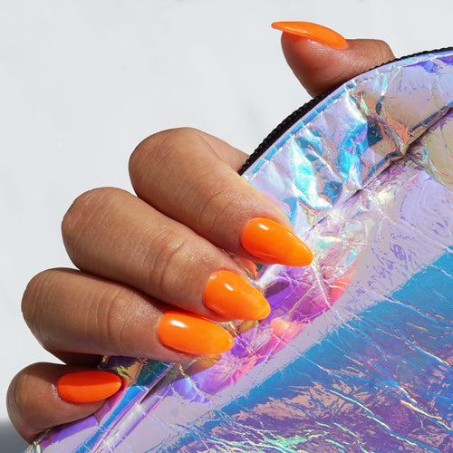 neon orange nail polish