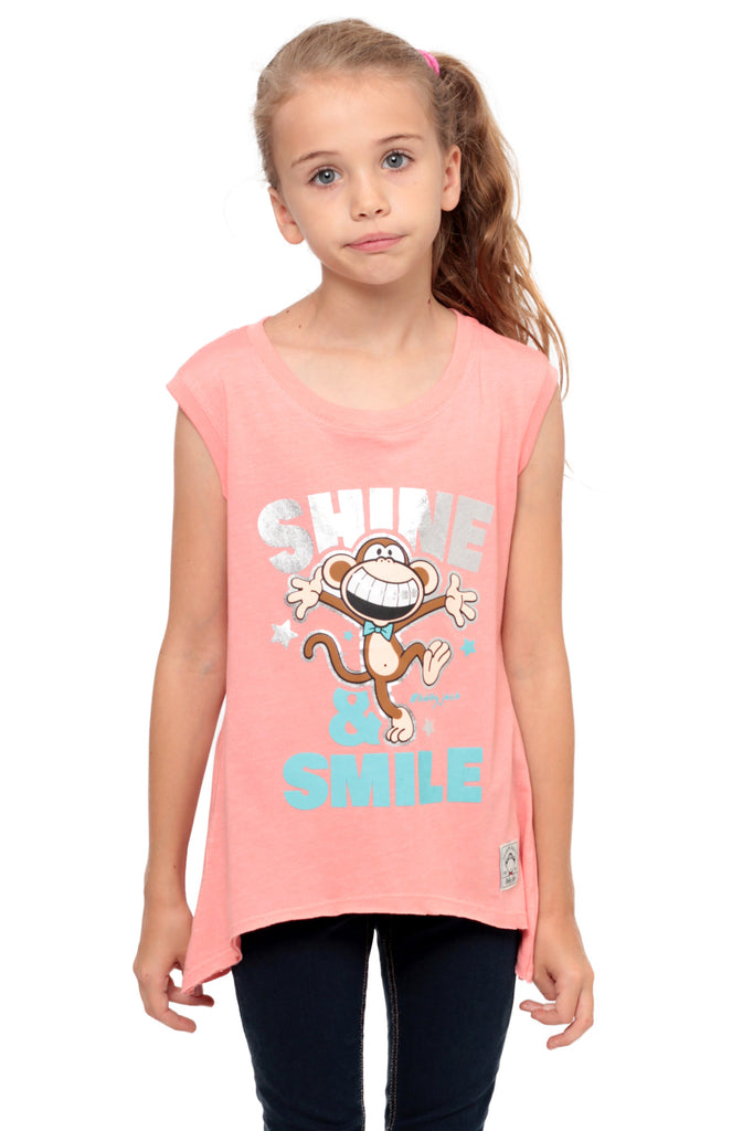 Bobby Jack Shine And Smile | Girls Muscle Top - Coral – Bobby Jack Brand