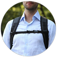 Chest belt for added support during long trips