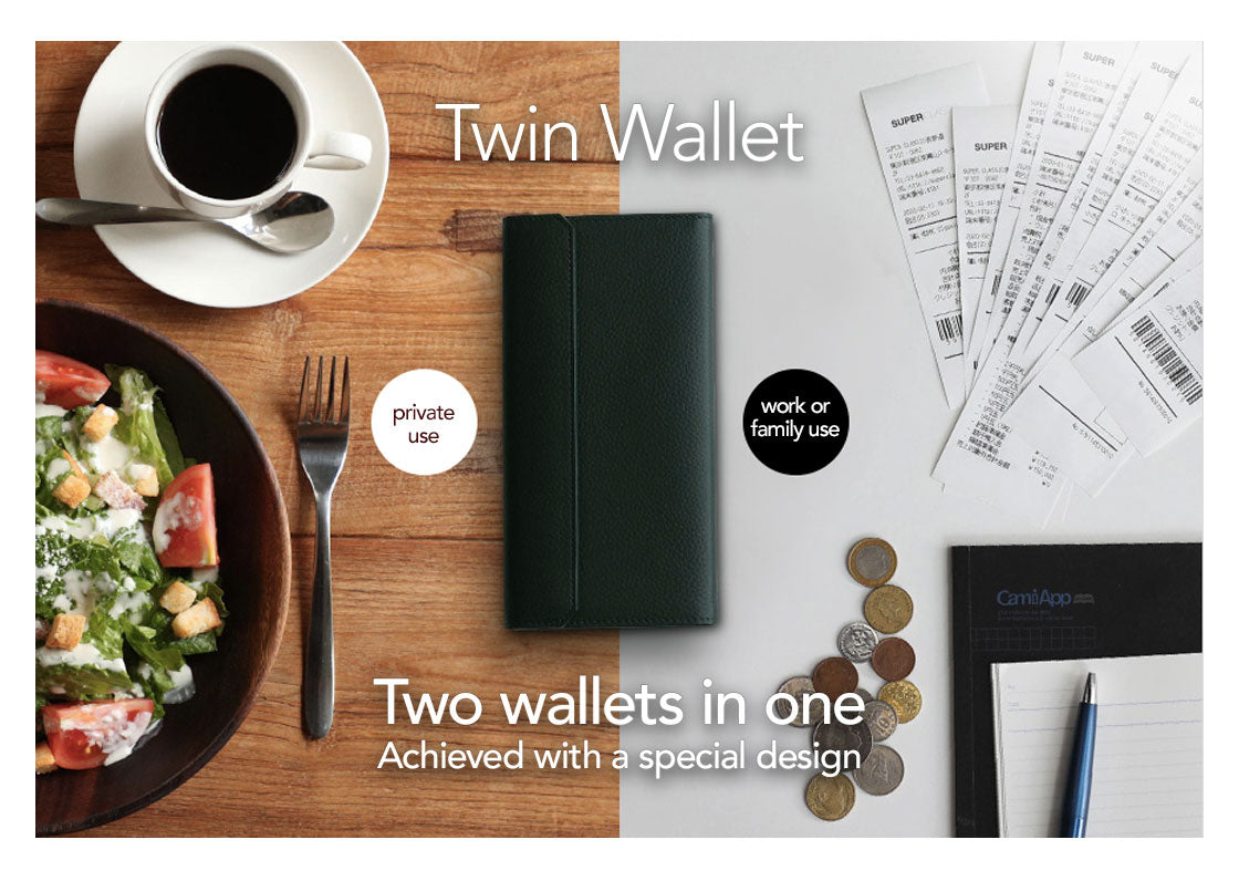 Twin Wallet - Two wallets in one - achieved with a special design