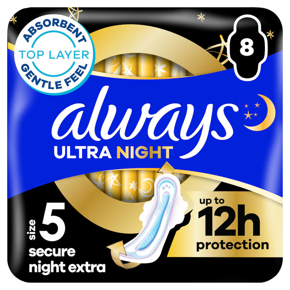 Always Ultra Secure Night Size 5 - 8 Pack