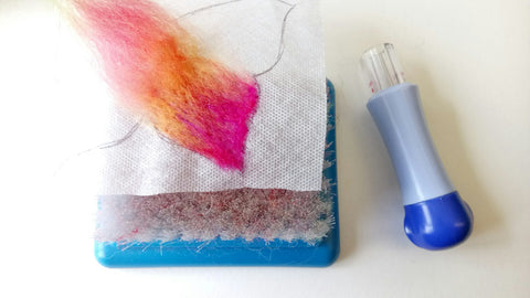 Needle felt butterfly tutorial Water soluble Paper