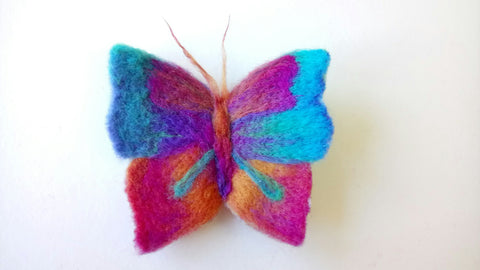 Needle felt butterfly tutorial Water soluble Paper