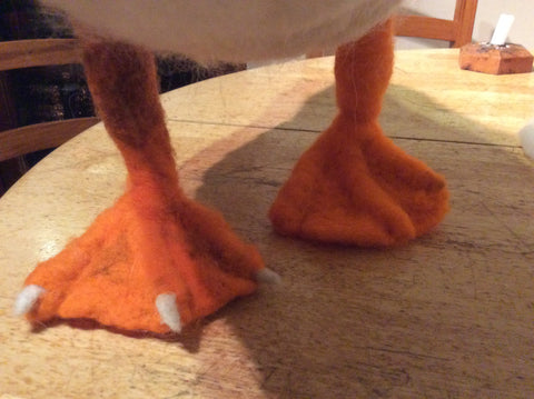 Making Large Needle Felt Animals: The Goose with wire armature