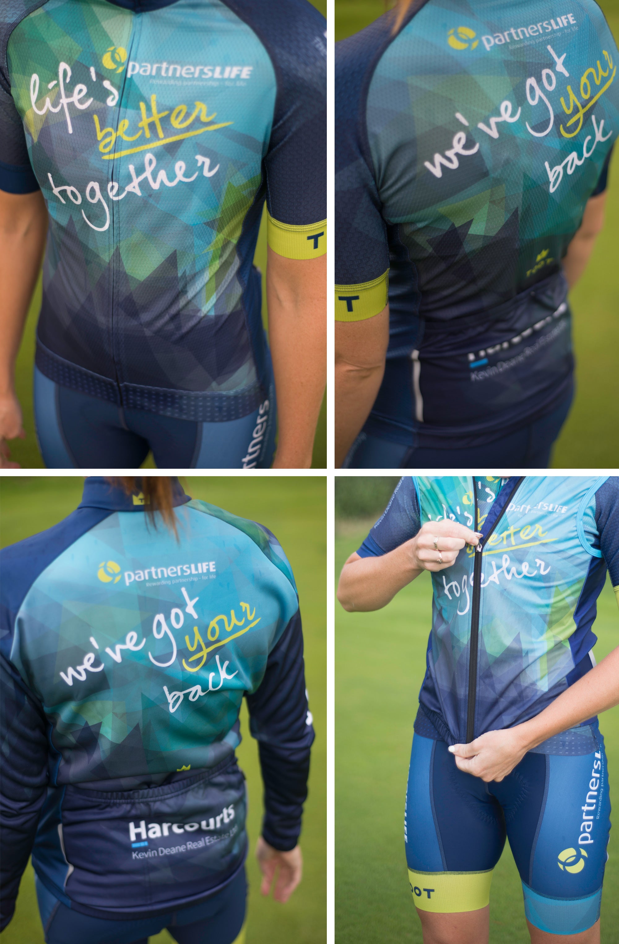 Custom Cycling Kit Design for Racquel Sheath sponsored by Partners Life