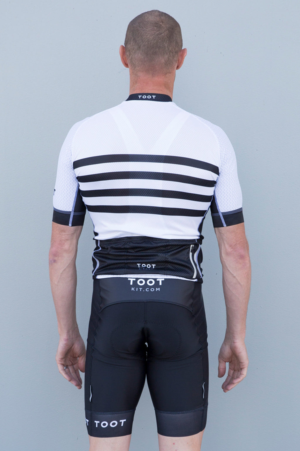 striped cycling jersey