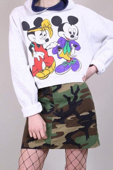 retro cropped disney sweatshirt