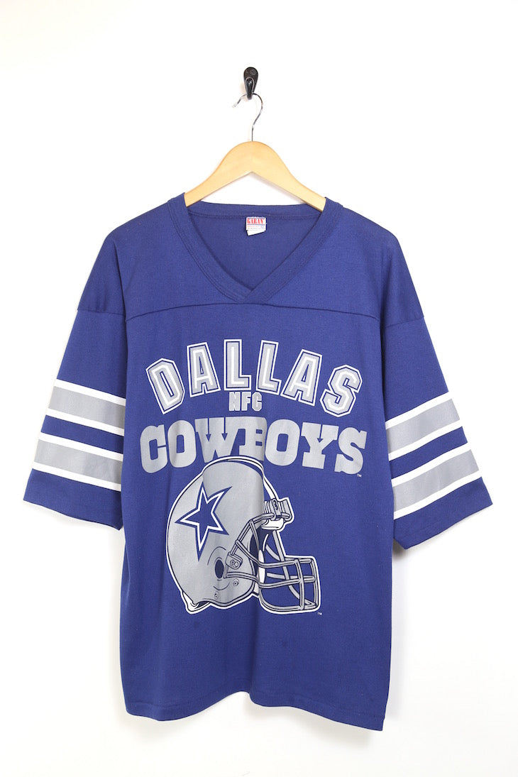 Vintage 1990s Men S Nfc Dallas Cowboys T Shirt Blue L N58