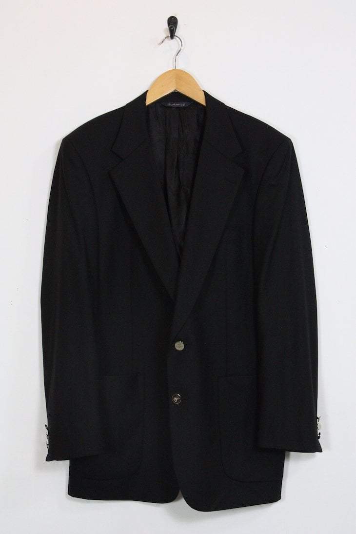 Vintage Men's Burberry Blazer - Black L 