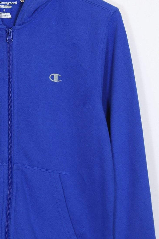 champion blue zip up hoodie