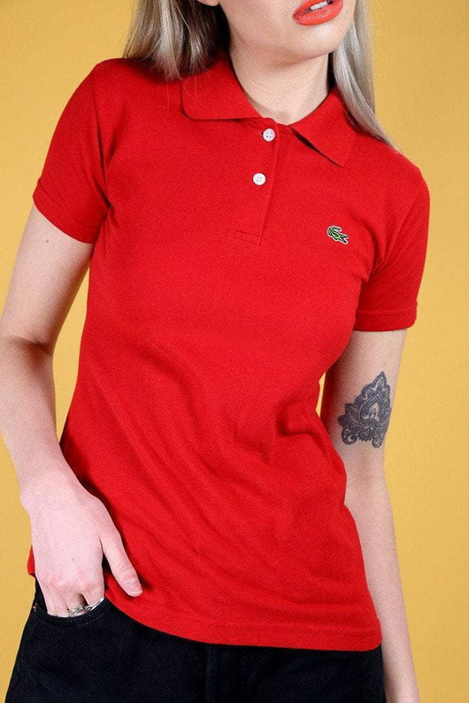 red lacoste top