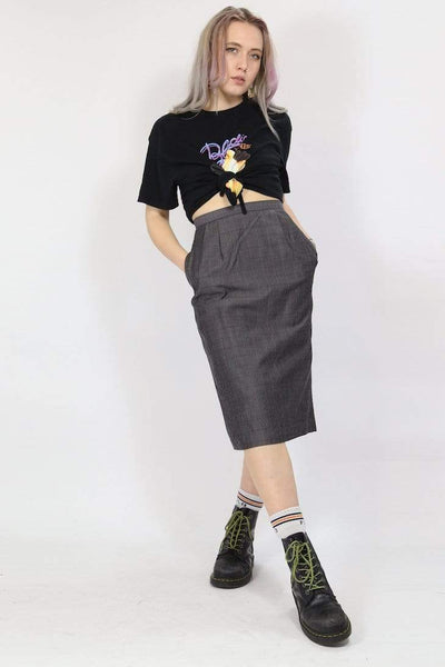 Reworked Corduroy Skirt - Brown XS