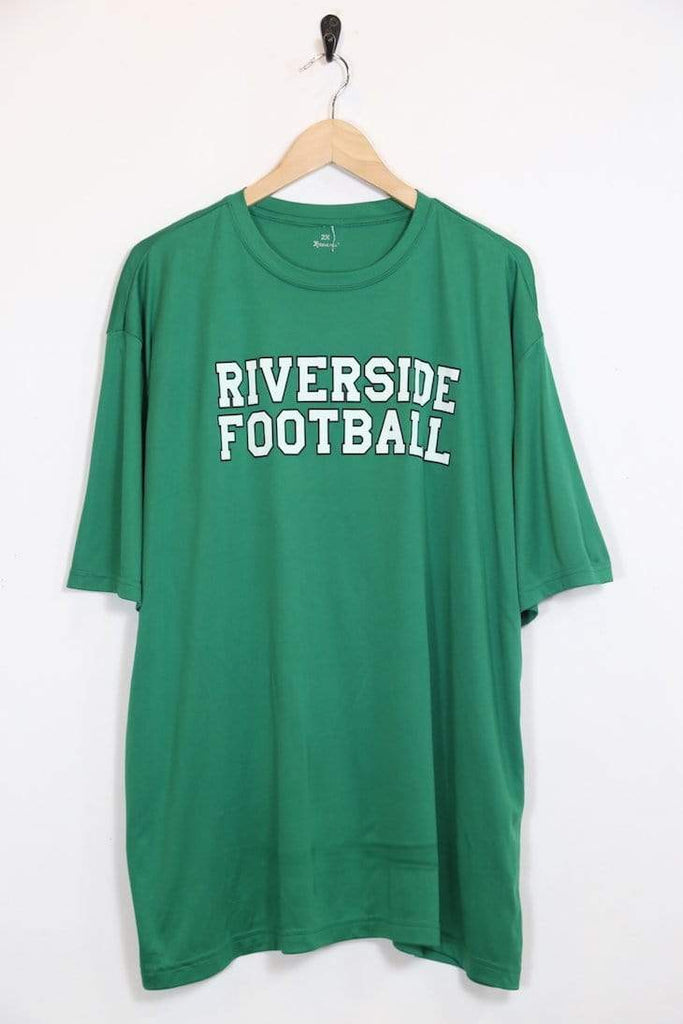 Vintage Men's Football T-Shirt - Green XXL - B1287