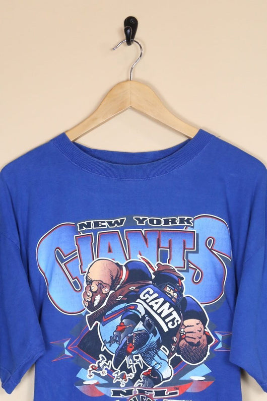 Vintage Men's Graphic T-Shirt - Blue L 