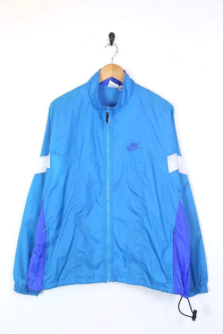 nike blue windbreaker jacket