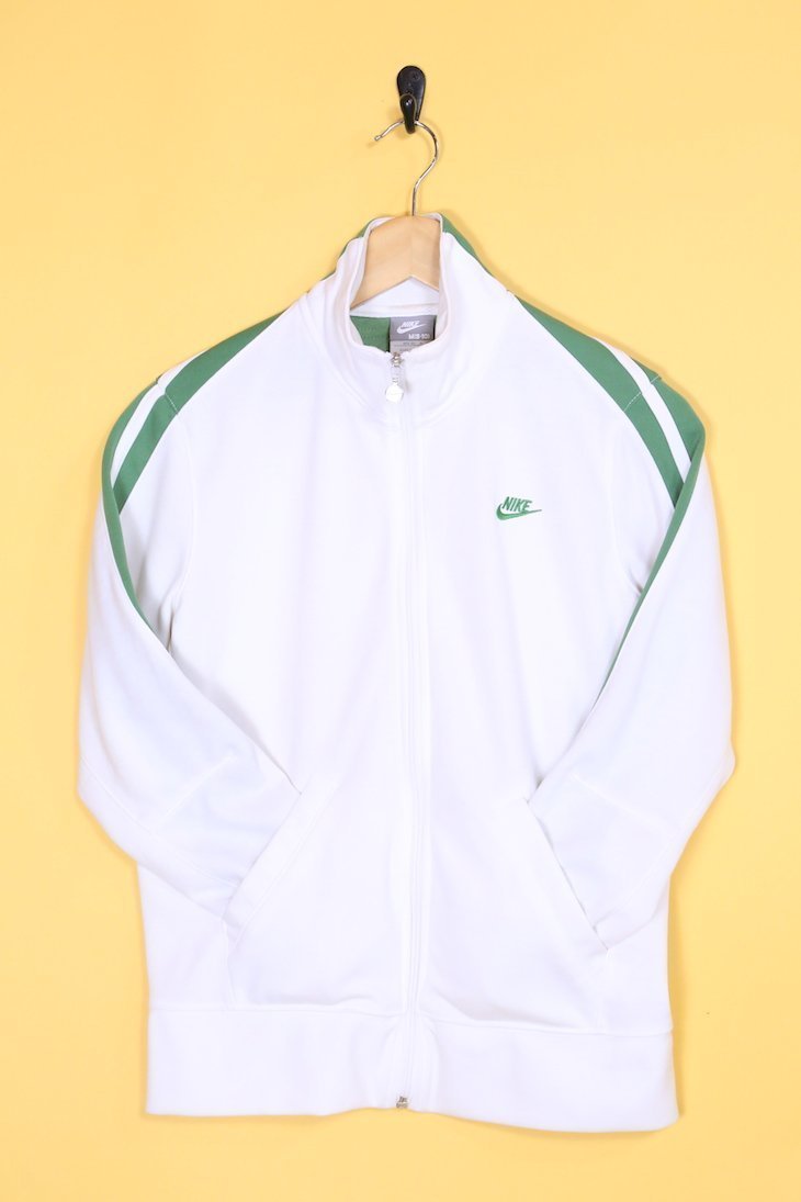 nike track jacket white