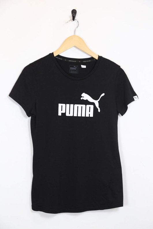 Vintage Women's Puma T-Shirt - Black S 