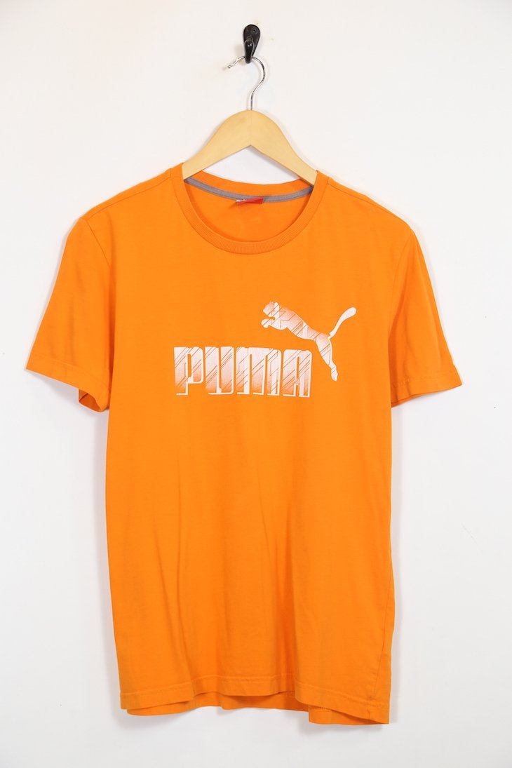 Vintage Men's Puma T-Shirt - Orange S 