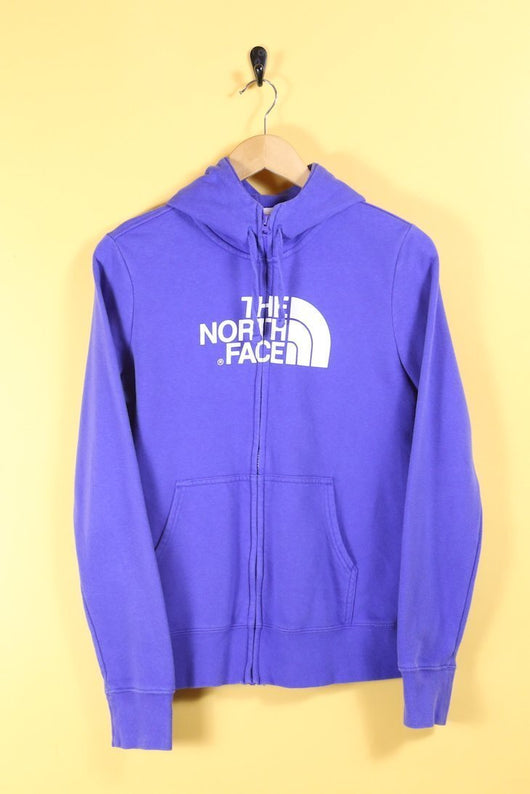 purple north face sweatshirt