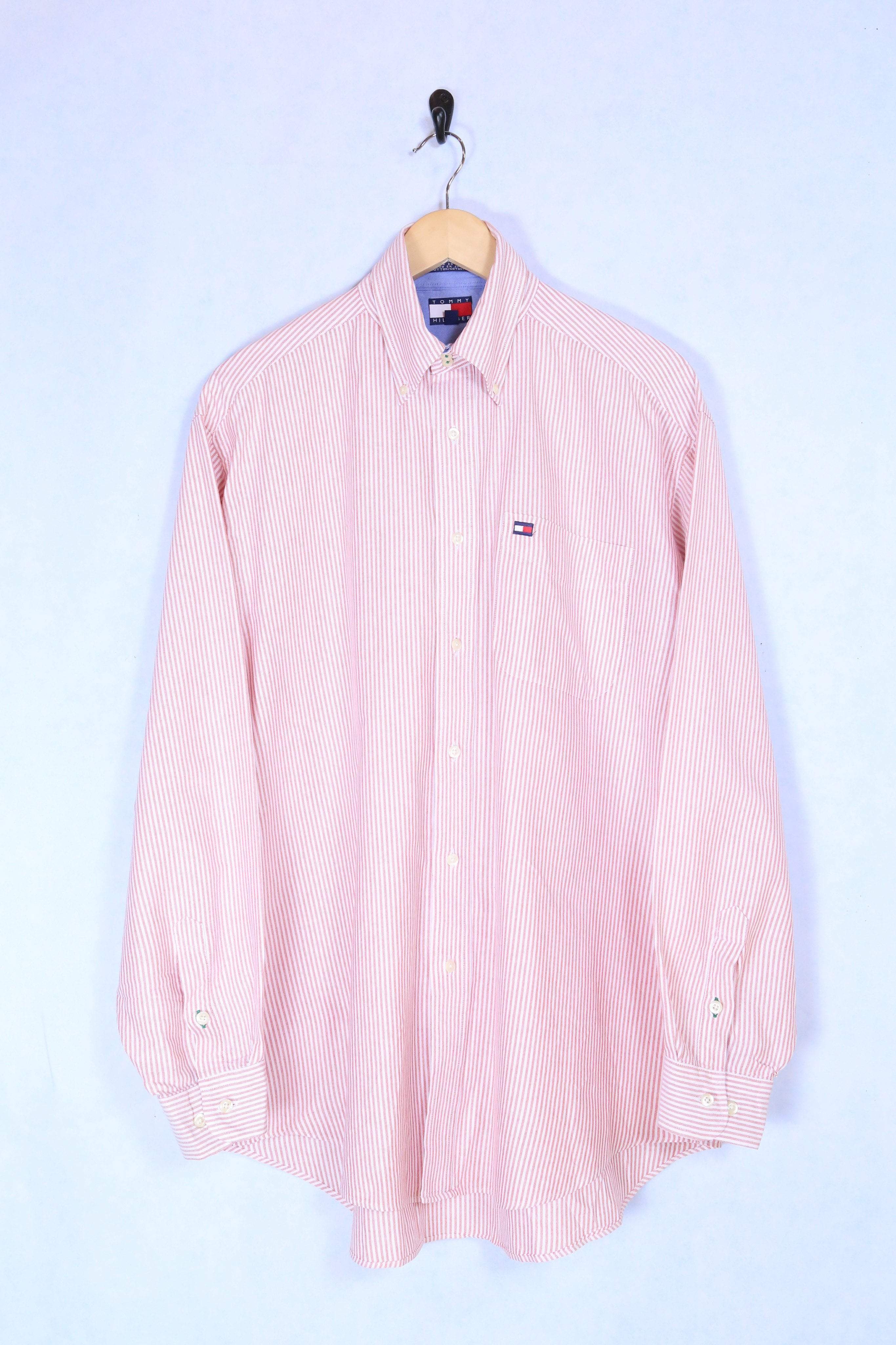 pink tommy hilfiger shirt mens