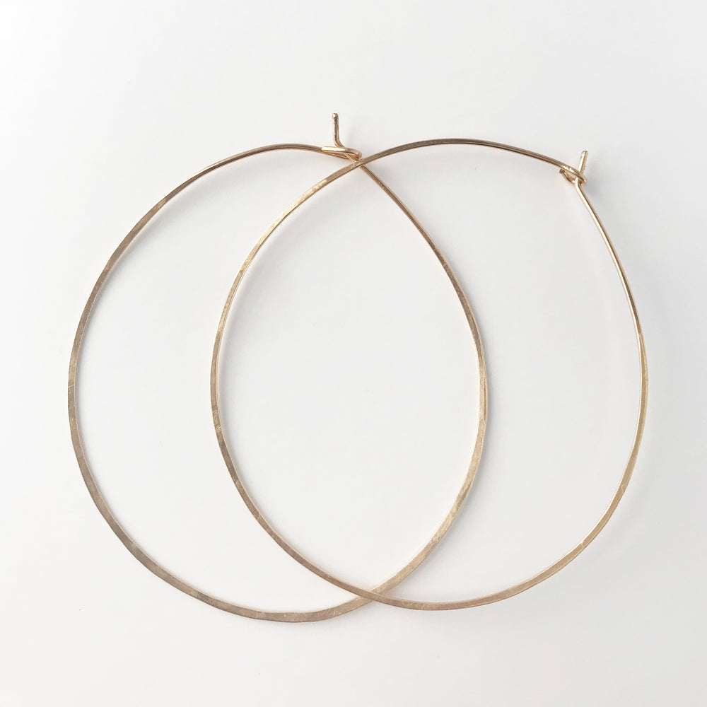 Spiral Hammered Earrings – Hoops By Hand