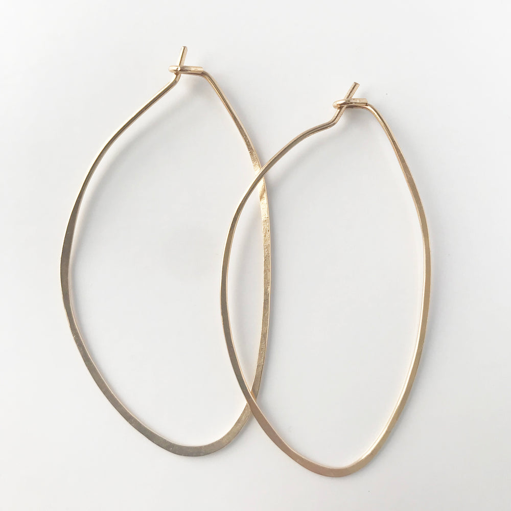 Spiral Hammered Earrings – Hoops By Hand