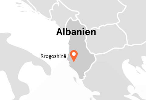 Direkt vom Feld Landkarte Albanien Wacholderbeeren