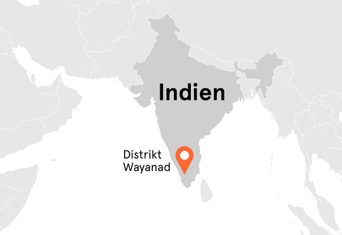 Direkt vom Feld Landkarte Distrikt Wayanad Indien