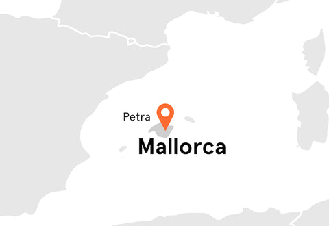 Direkt vom Feld Landkarte Mallorca Paprika Tap de Cortí